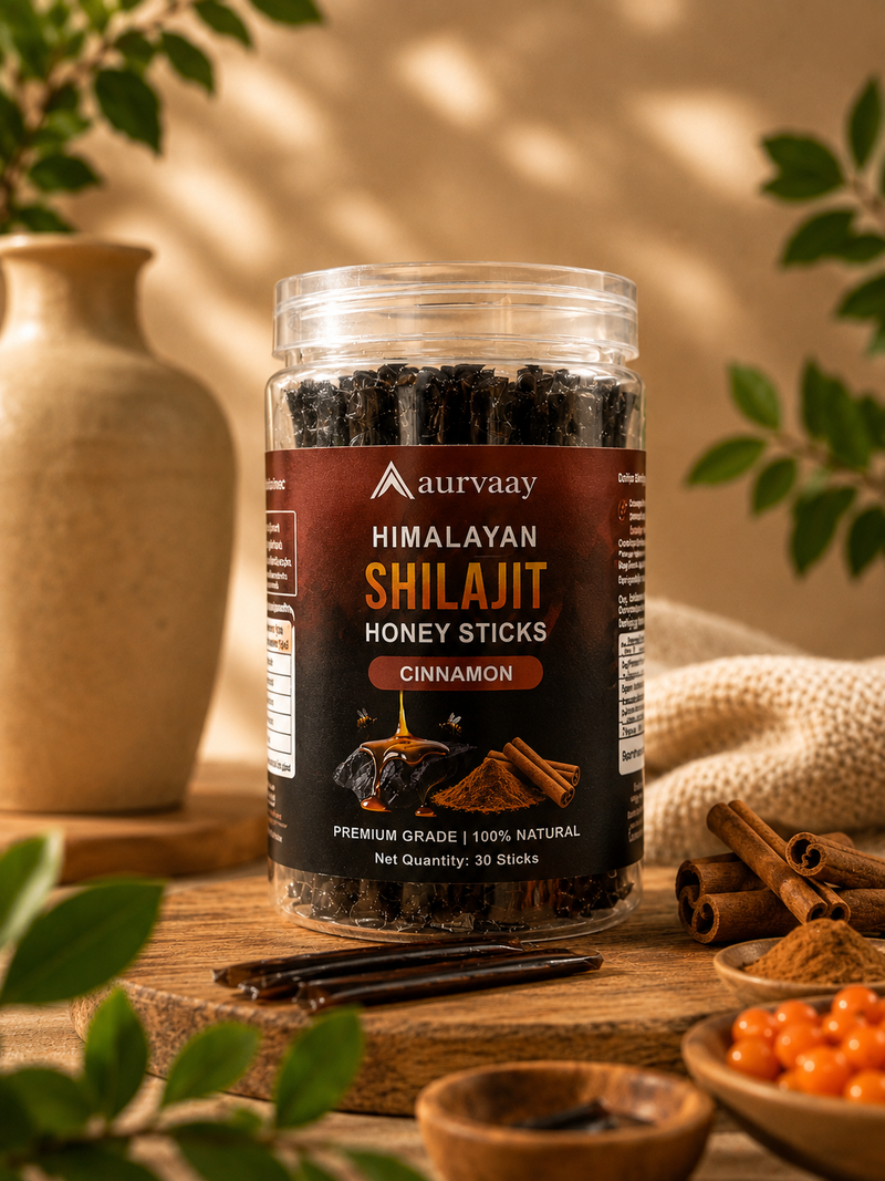 Aurvaay Shilajit Honey Sticks - Cinnamon