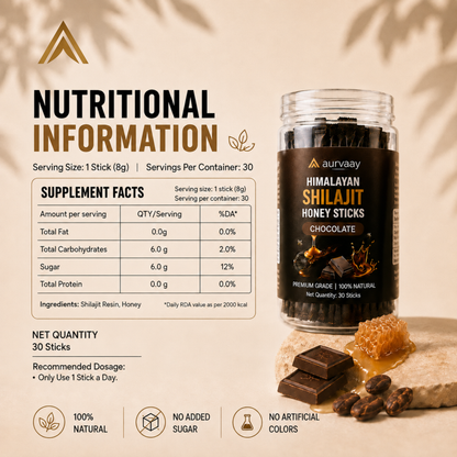 Aurvaay Shilajit Honey Chocolate Sticks