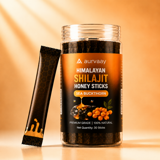 Aurvaay Shilajit Honey Sea Buckthorn Sticks
