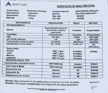 Aurvaay Himalayan Pure Shilajit Resin