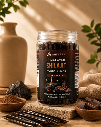 Aurvaay Shilajit Honey Sticks - Chocolate