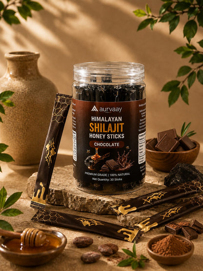Aurvaay Shilajit Honey Sticks - Chocolate