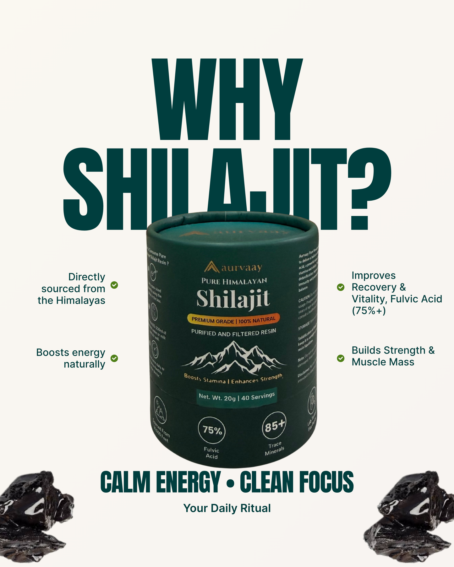 Aurvaay Himalayan Pure Shilajit Resin