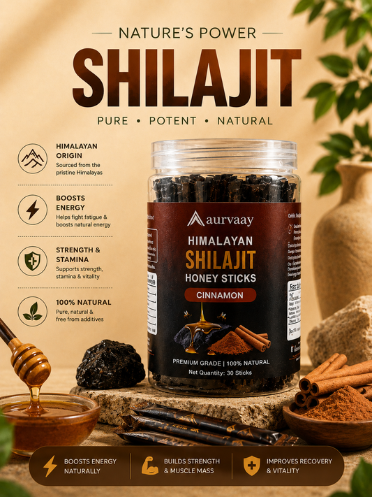 Aurvaay Shilajit Honey Sticks - Cinnamon